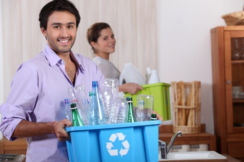 Professional waste clearance team at work