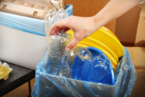 Professional team handling commercial waste